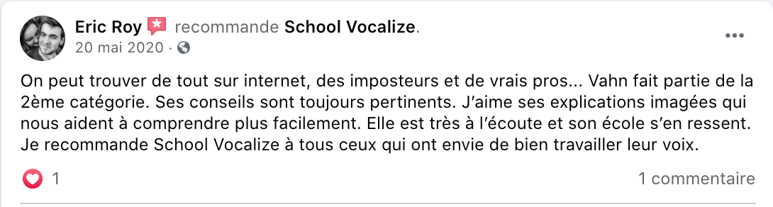 Eric school vocalize avis 2020 05